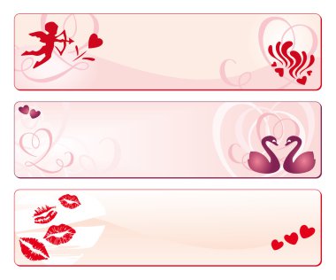 Valentine's Day banners clipart