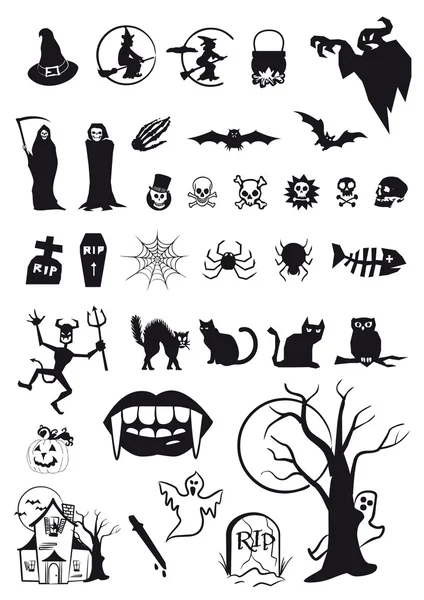 Halloween symbols — Stock Vector