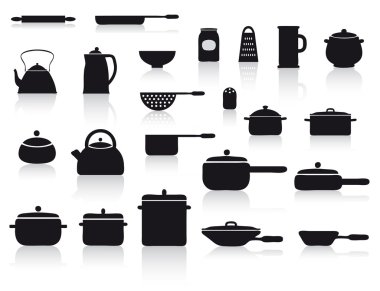 Kitchen tools, pottery and cutlery clipart