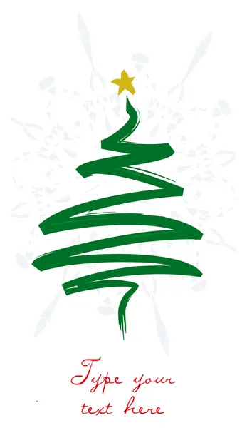 与树圣诞垂直问候卡 — 图库矢量图片