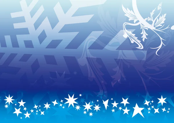 Natale sfondo blu grande — Vettoriale Stock