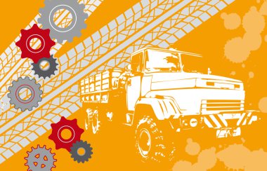 Truck abstract design clipart