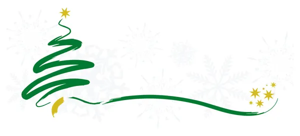 Різдвяна листівка з зеленим деревом — стоковий вектор