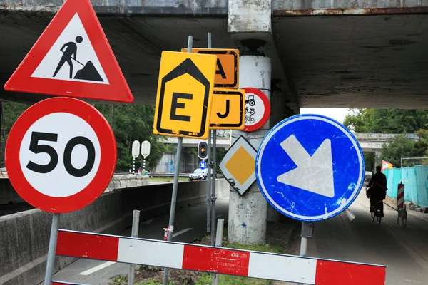 Many traffic signs — Stock Photo, Image