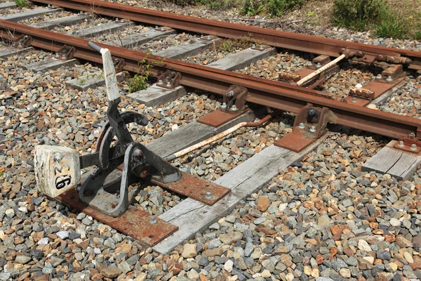 Old railroad switch — Stock Photo, Image