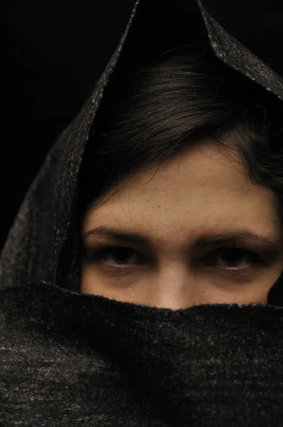 stock image Young woman in headscarf