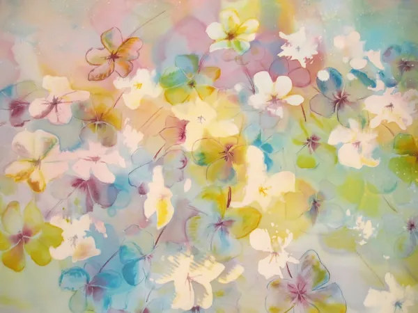 Fleurs abstraites aux couleurs pastel doux . — Photo