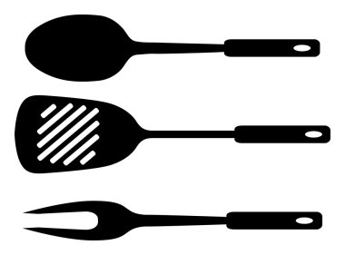 Spatula, Ladle and Fork clipart