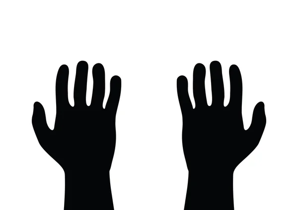 Hands Silhouette — Stock Vector