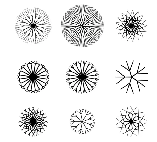 Formes et flocons vectoriels — Image vectorielle