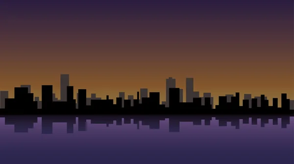 City at Night — Stock Vector