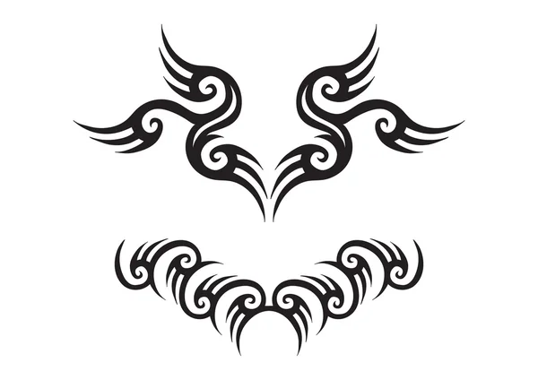 Két törzsi tetoválás — Stock Vector