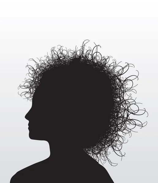 Cheveux sauvages — Image vectorielle