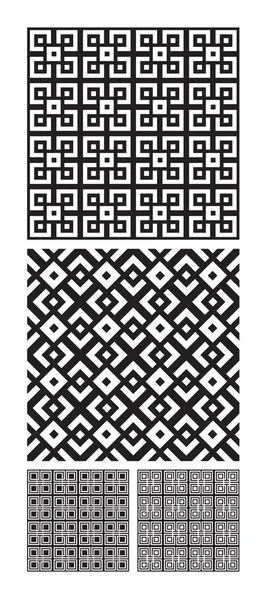 Cuatro patrones vectoriales que azulejos sin problemas . — Archivo Imágenes Vectoriales