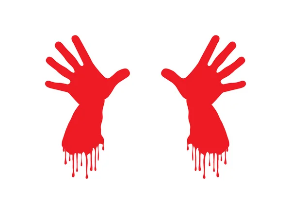 Bleeding Hands — Stock Vector