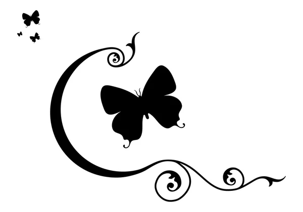 Метелики та декоративні елементи — стоковий вектор