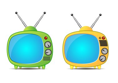 Retro TV icon clipart