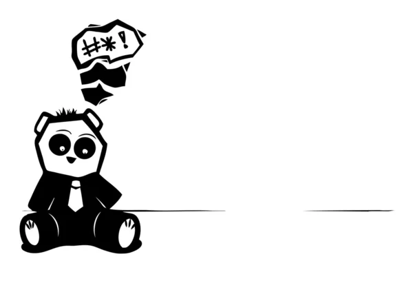 Векторная панда — стоковый вектор