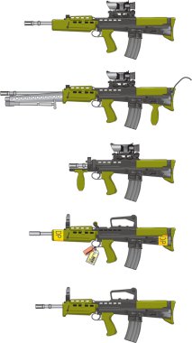 British Land Forces Small Arms SA-80 clipart