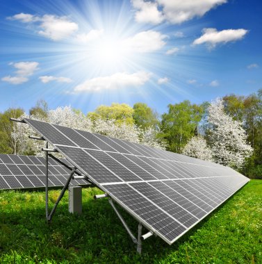 Solar energy panels clipart