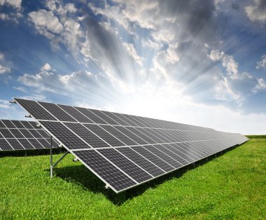 Solar energy panels clipart