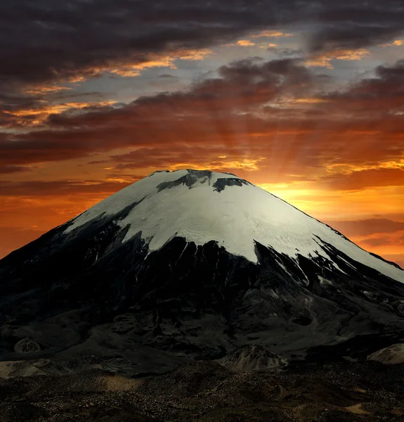 Vulcão Parinacota, Chile — Fotografia de Stock