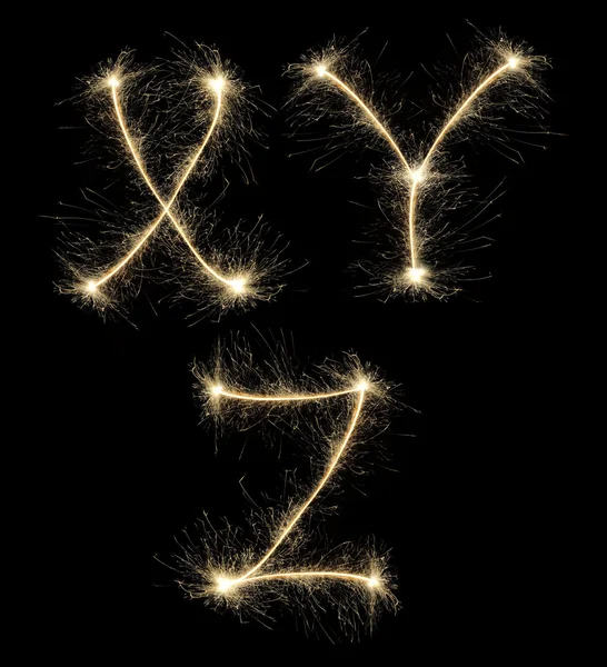 クリスマスアルファベット、線香花火を作成 — ストック写真
