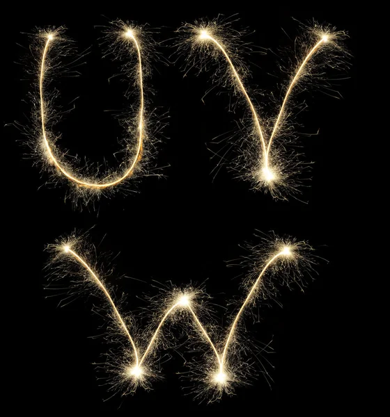 Alfabeto de Natal criou um sparkler — Fotografia de Stock