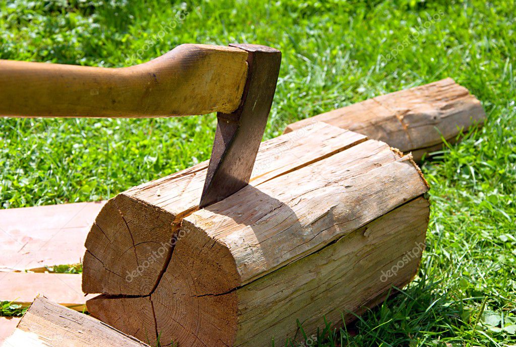 Axe cutting the wood — Stock Photo © hamikus #7862507