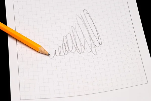 鉛筆と紙 — ストック写真