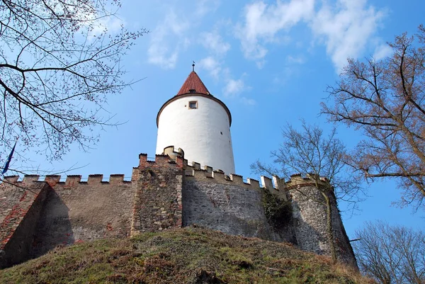 Toren van kasteel krivoklat. — Stockfoto