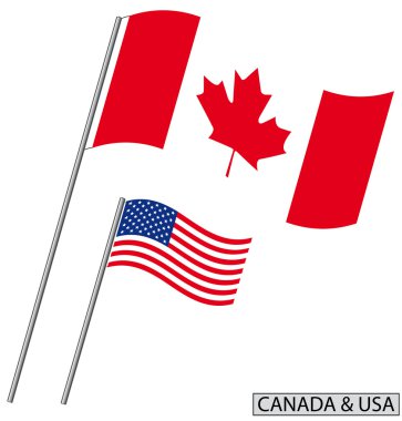 Canada and USA clipart