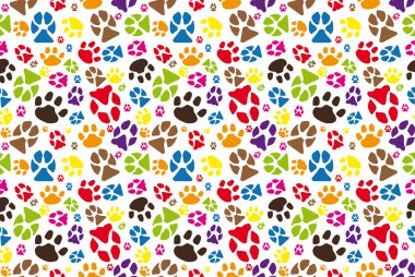 Animal paw pattern clipart