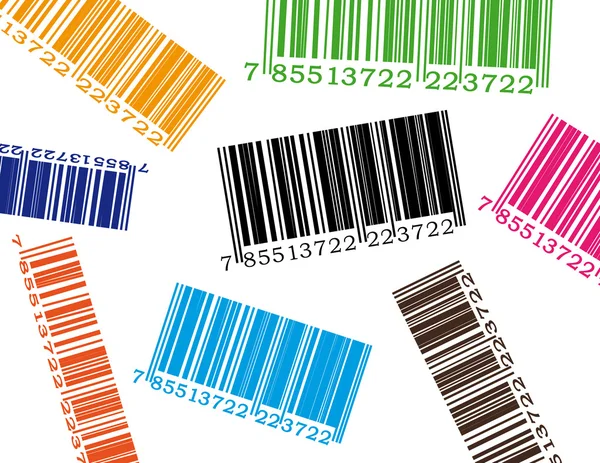 Código de barras de color — Vector de stock