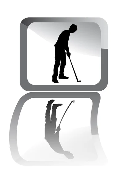 Golfspieler — Stockvektor