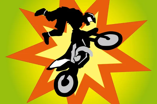 Motocross rowerzysta — Wektor stockowy