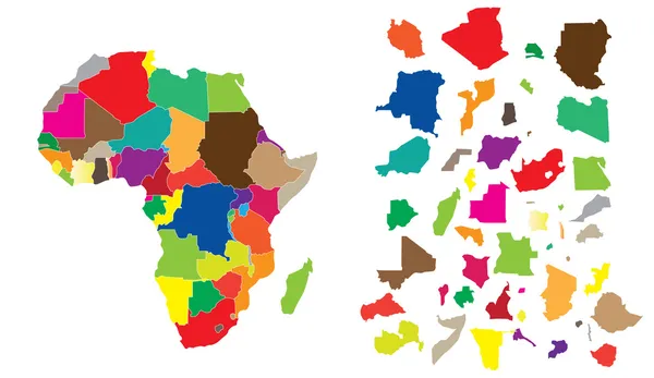 Africa continent puzzle — Stock Vector