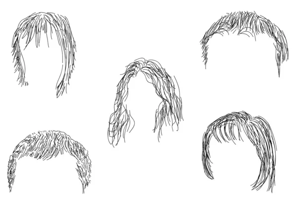 Conjunto de pelucas — Archivo Imágenes Vectoriales