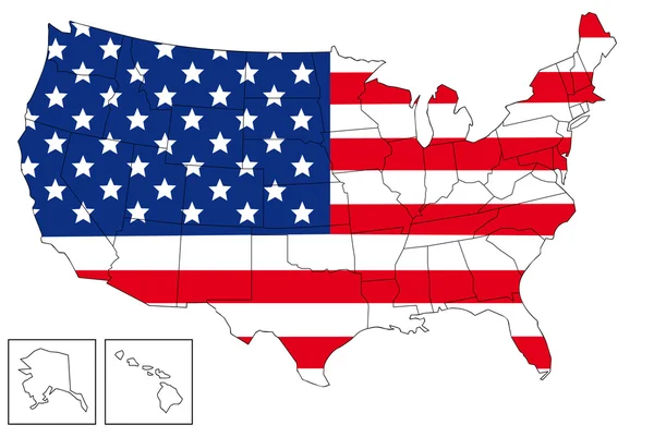 USA Karta — Stock vektor