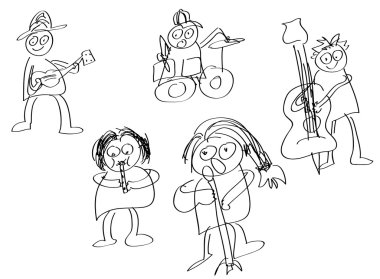 Rock band clipart