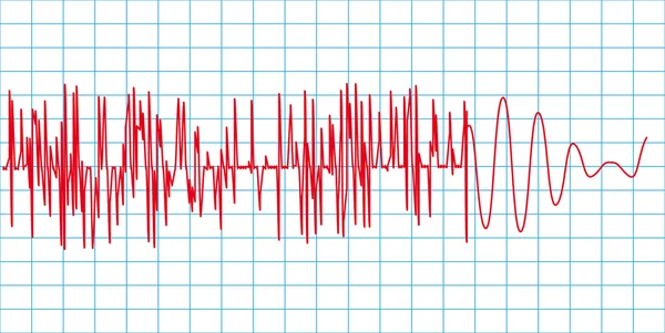 Кривая землетрясения — стоковый вектор