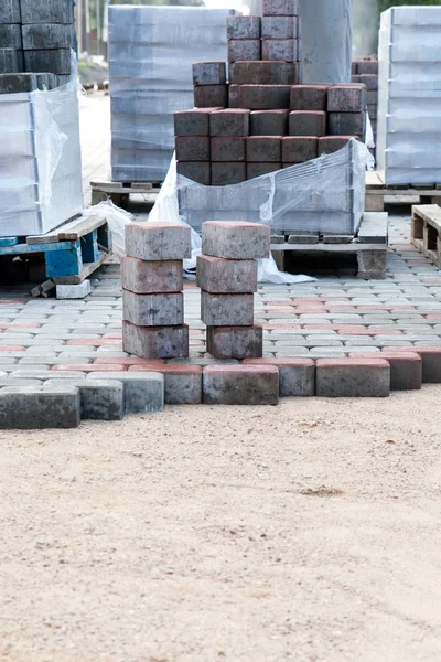 Piles of sidewalk brick — Stock Photo, Image