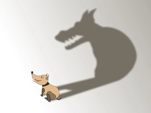 Sombra de um cão — Vetor de Stock