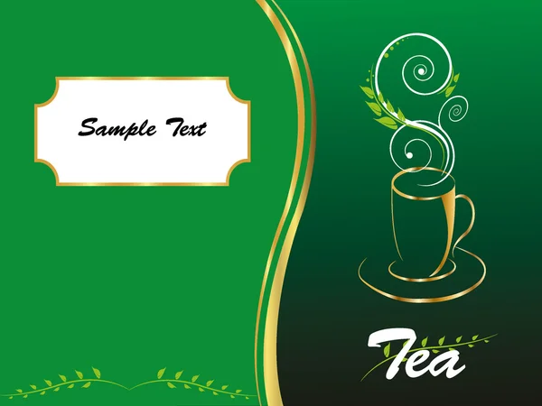 Sfondo tè — Vettoriale Stock
