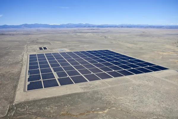 Desert Solar Aerial — Stock Photo, Image