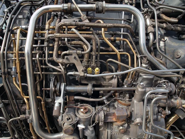 Tubulação do motor a jato — Fotografia de Stock