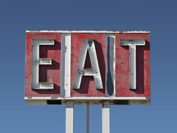 Eat Sign Ruin — Stock Photo, Image