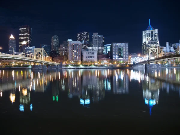 Céu noturno de Pittsburgh — Fotografia de Stock