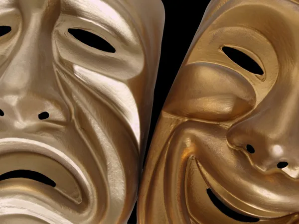 Máscaras de comedia y tragedia — Foto de Stock