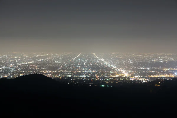 Hollywood nebelige Nacht — Stockfoto